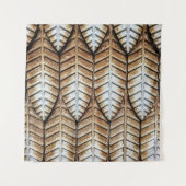 Brown leaf accent area rug タペストリー (正面(横))