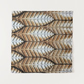 Brown leaf accent area rug タペストリー (正面)