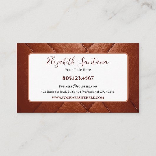 Brown Leather 名刺 (裏面)