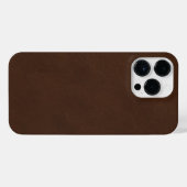 Brown Leather Phone Case Classic Durable Stylish  iPhoneケース (裏面横)