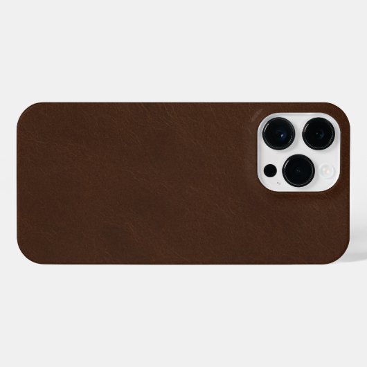 Brown Leather Phone Case Classic Durable Stylish  iPhoneケース (裏面横)