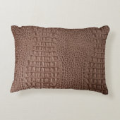 Brown leather texture background close up macroski アクセントクッション (裏面)