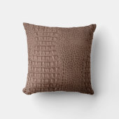 Brown leather texture background close up macroski クッション (正面)