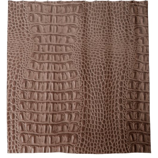 Brown leather texture background close up macroski シャワーカーテン (正面)
