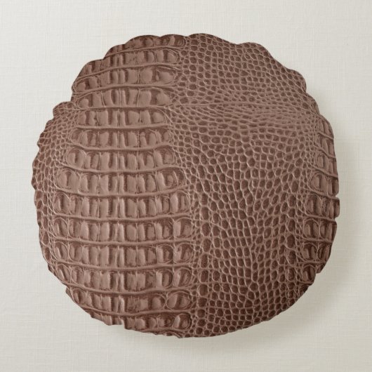 Brown leather texture background close up macroski ラウンドクッション (正面)