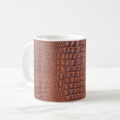 Brown leather texture backgroundabstract,aged,anim コーヒーマグカップ (正面左)