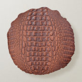 Brown leather texture backgroundabstract,aged,anim ラウンドクッション (裏面)