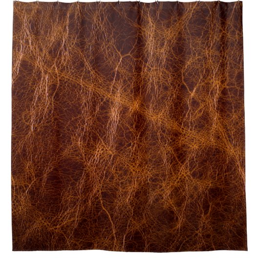 Brown leather textureabstract,art,artificial,backg シャワーカーテン (正面)