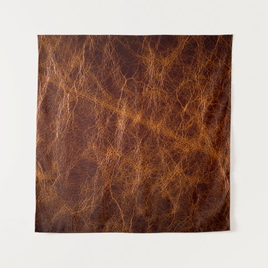 Brown leather textureabstract,art,artificial,backg タペストリー (正面)