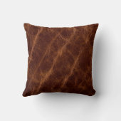 Brown leather textureleather,texture,abstract,acce クッション (裏面)