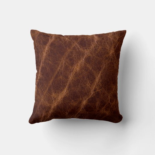 Brown leather textureleather,texture,abstract,acce クッション (裏面)
