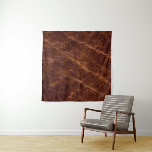 Brown leather textureleather,texture,abstract,acce タペストリー (インサイチュ(横))