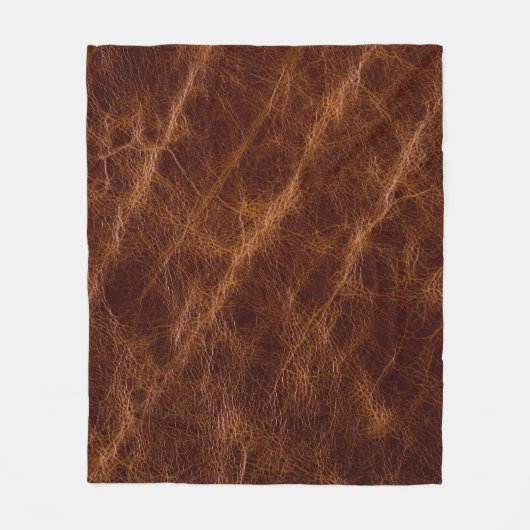Brown leather textureleather,texture,abstract,acce フリースブランケット (正面)