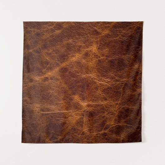 Brown leather textureleather,texture,background,ar タペストリー (正面(横))