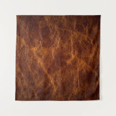 Brown leather textureleather,texture,background,ar タペストリー (正面)
