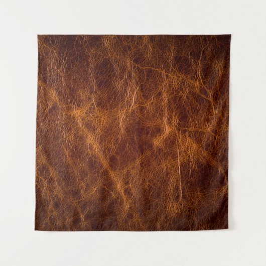 Brown leather textureleather,texture,background,ar タペストリー (正面)