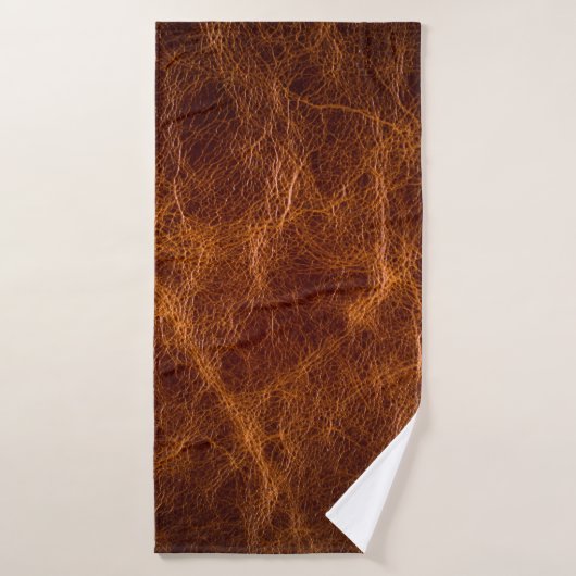 Brown leather textureleather,texture,background,ar バスタオル (バスタオル)
