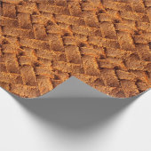Brown leather woven backgroundleather,brown,backgr ラッピングペーパー (角)