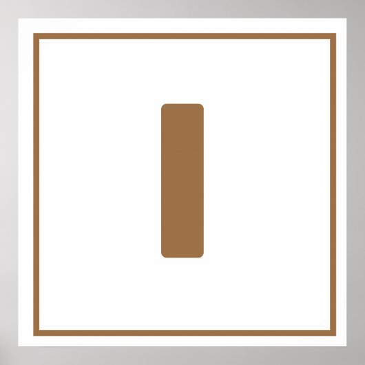 Brown letter Iポスター ポスター (正面)