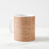 Brown Linen Canvasテクスチャ背景 コーヒーマグカップ (正面左)