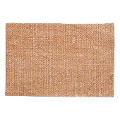 Brown Linen Canvasテクスチャ背景 枕カバー (裏面)