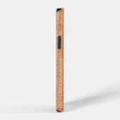 Brown Linen Canvasテクスチャ背景 iPhoneケース (右側面)