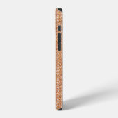 Brown Linen Canvasテクスチャ背景 iPhoneケース (左側面)