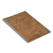 Brown Linen Canvasテクスチャ ノートブック (右側)