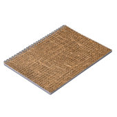 Brown Linen Canvasテクスチャ ノートブック (左側)