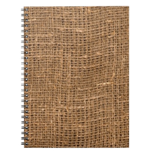 Brown Linen Canvasテクスチャ ノートブック (正面)
