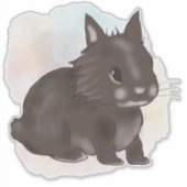 Brown lionhead watercolor  シール (正面)