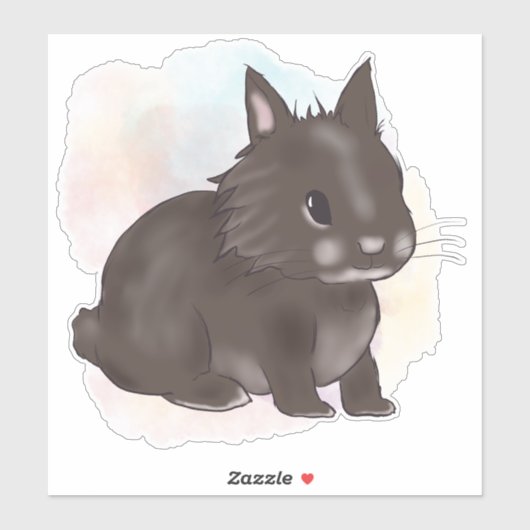 Brown lionhead watercolor  シール (シート)