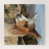 Brown Llamaクローズアップ顔プロフィール – Cusco Peru ジグソーパズル (横)