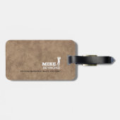 Brown Luggage Tag for Golfers ラゲッジタグ (裏面横)