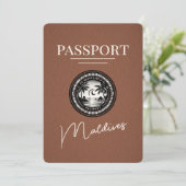 Brown Maldives Passport日付の保存 セーブザデート (スタンド正面)