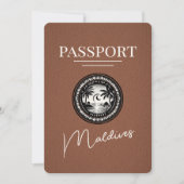 Brown Maldives Passport日付の保存 セーブザデート (正面)