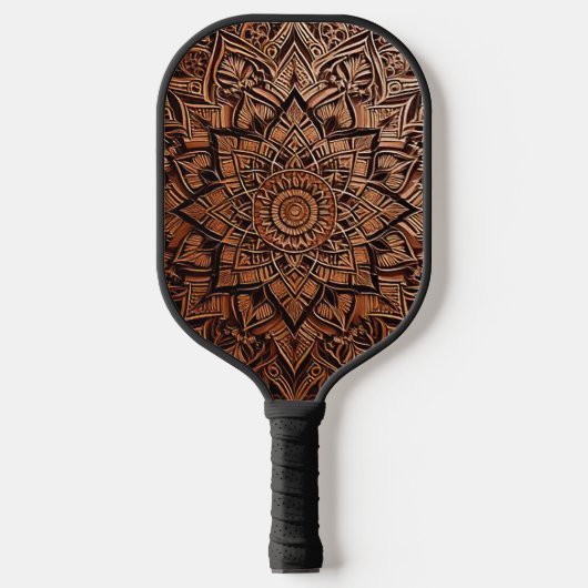 Brown Mandala Pickleball Paddles ピックルボールラケット (正面)