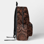  Brown Mandala Stylish Backpack プリントバックパック (左)