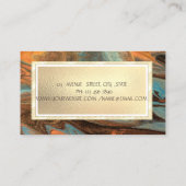 Brown Marbleモダン、フレームジュエリーデザイナ 名刺 (裏面)