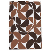 Brown Mid Century Modern Pattern ミディアムペーパーバッグ (正面)