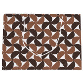Brown Mid Century Modern Pattern ラージペーパーバッグ (正面)