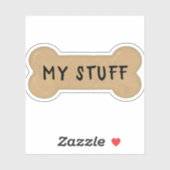 Brown Milk Bone with Text シール (シート)