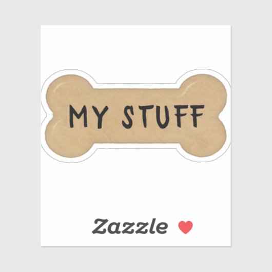 Brown Milk Bone with Text シール (シート)