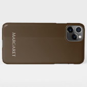 brown | Minimal Modern Initial Monogram iPhoneケース (裏面横)