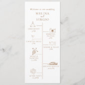 Brown Minimalist書道タイムラ結婚イン プログラム (正面)