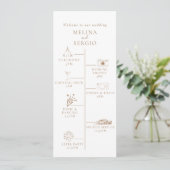 Brown Minimalist書道タイムラ結婚イン プログラム (スタンド正面)