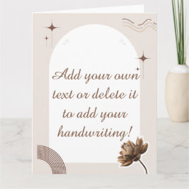 Brown Minimalist Bohoノートのカスタマイズ カード