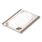 Brown Minimalist Bohoノートのカスタマイズ ノートパッド (回転)