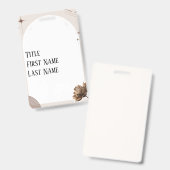 Brown Minimalist Bohoノートのカスタマイズ バッジ (正面&裏面)