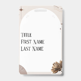 Brown Minimalist Bohoノートのカスタマイズ バッジ